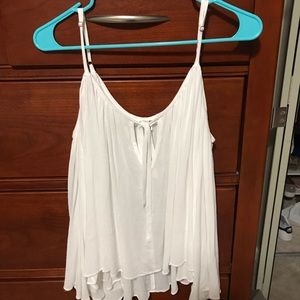 Flowy cold shoulder top